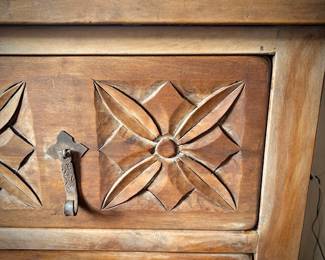 Antique Spanish carved chest