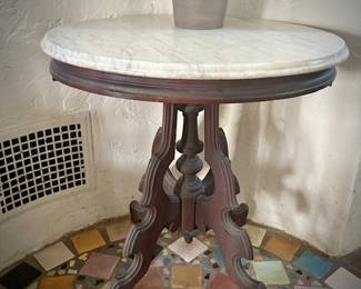 Antique marble-top table