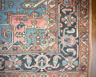 Antique Heriz oriental 7.5' x 10' rug 