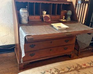 Antique slant-top writing desk mid-1800s