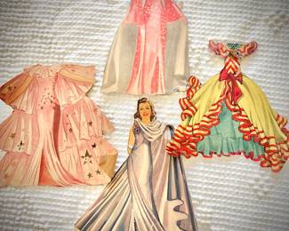 Vintage Hedy Lamar paper dolls - many vintage paper dolls from 1940s, 50s, and 60s available