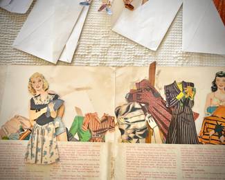 Vintage Hedy Lamar paper dolls - many vintage paper dolls from 1940s, 50s, and 60s available