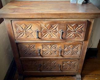 Antique Spanish carved chest