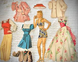 Vintage Hedy Lamar paper dolls - many vintage paper dolls from 1940s, 50s, and 60s available