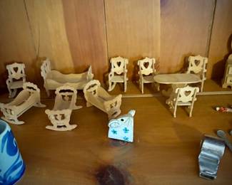 Vintage doll house furniture