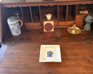 Antique slant-top writing desk mid-1800s