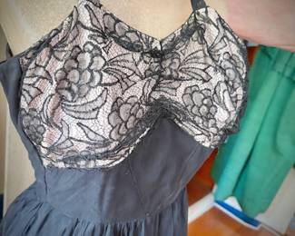 Vintage black lace formal