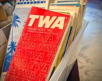 Vintage travel brochures, dating back to 1950s