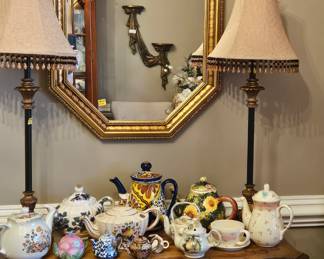 A pair of buffet lamps