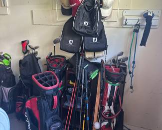 PRO SHOP! Open for business.
Excessive amount of equipment,
Excellent condition mens clothing (size XL) & golf balls. 