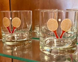 VINTAGE WHISKEY TENNIS GLASSES.
