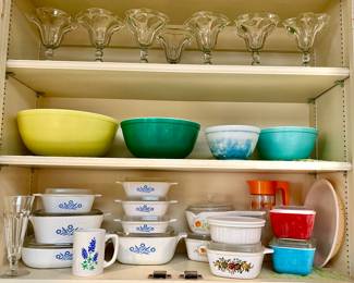 VINTAGE MIXING BOWLS, CORNFLOWER CORNING.