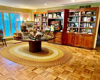 HERE WE GO.  ROOM BY ROOM!  Large den, decor, books. 