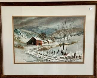 D BUTTERFIELD LANDSCAPE WITH BARN.