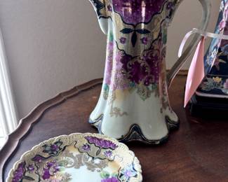 Antique Nippon Teapot and plate