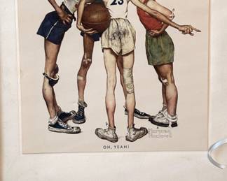Norman Rockwell framed print "Oh Yeah!"