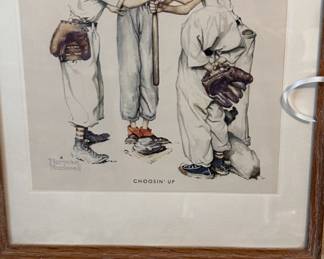 Norman Rockwell framed print "Choosing Up"