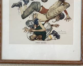 Norman Rockwell framed print "First Down"