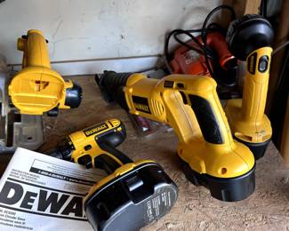 Several DeWalt tools