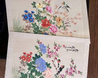 Signed and Stamped - Chinese painting on silk and canvas