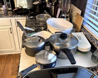 Cookware, blenders, corning, bread maker, microwave and more!