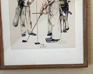 Norman Rockwell framed print "Missed!"