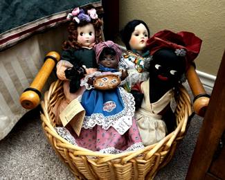 Basket of Vintage Dolls