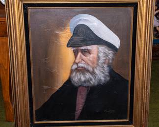 OIL ON CANVAS - SEA CAPTAIN BY DAVID PELBAM