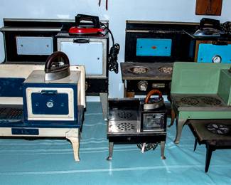 VINTAGE ELECTRIC STOVES AND IRONS