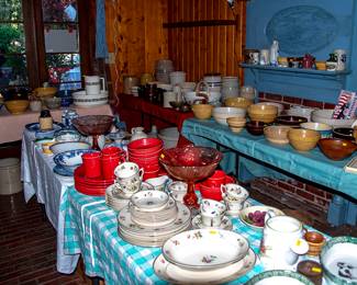 ROOM PHOTO: CROCKS - STONEWARE - BOWLS - CERAMICS