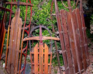 VINTAGE SNOW SLEDS