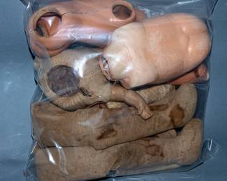 BAG OF VINTAGE DOLL PARTS