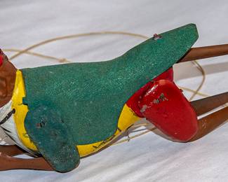 VINTAGE TIN LITHO CLIMBING MONKEY