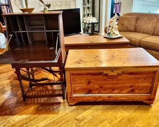 Cedar Chest, Drop Front Secretary