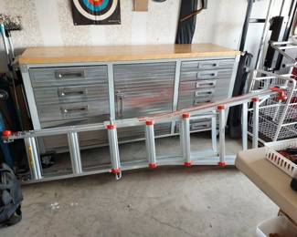 Mega Rolling Tool Chest, "Little Giant" Ladder