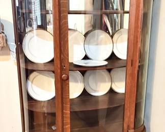 Antique Rounded Glass China Cabinet