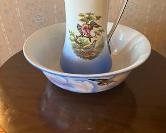 Staffordshire bowl and pitcher
 ( unsigned )