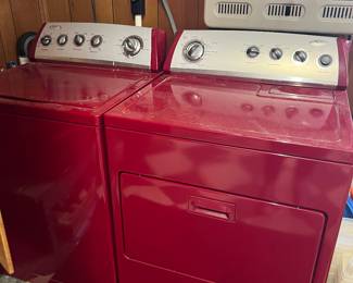 Whirlpool red washer and dryer 