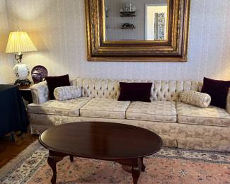 Made to order Mid century sofa w tufted back