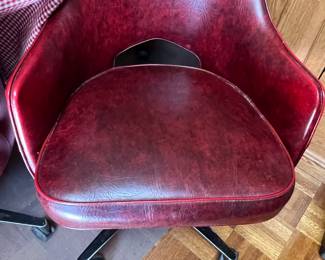 Mid century modern set of 4 chairs on rollers from Nicks restaurant and bar 