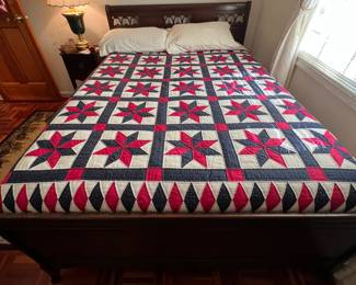 1940’s bed 
Hand quilted and pieced  star quilt 