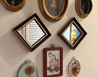 Hand pressed flower prints in frames 