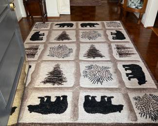 Area animal wool rug 