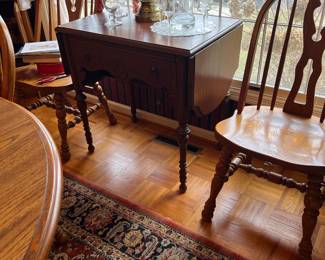 Drop leaf table ( was sewing cabinet but no machine )