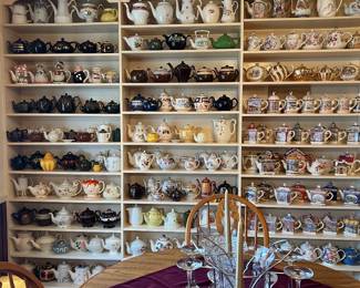 China Teapot collection 
Ice bucket w wine glasses 