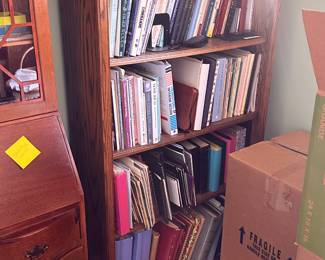 We have multiple solid wood book shelves! Books are also available!