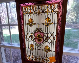 VINTAGE/ANTIQUE STAINED GLASS - SEVERAL DIFFERENT PIECES!!