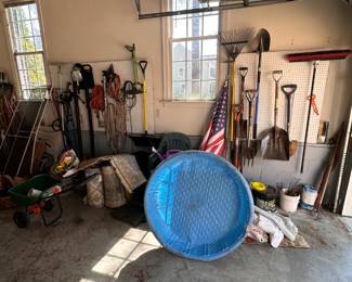 yard tools, pool etc