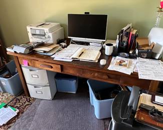 Forgive the mess, this desk is quite nice!