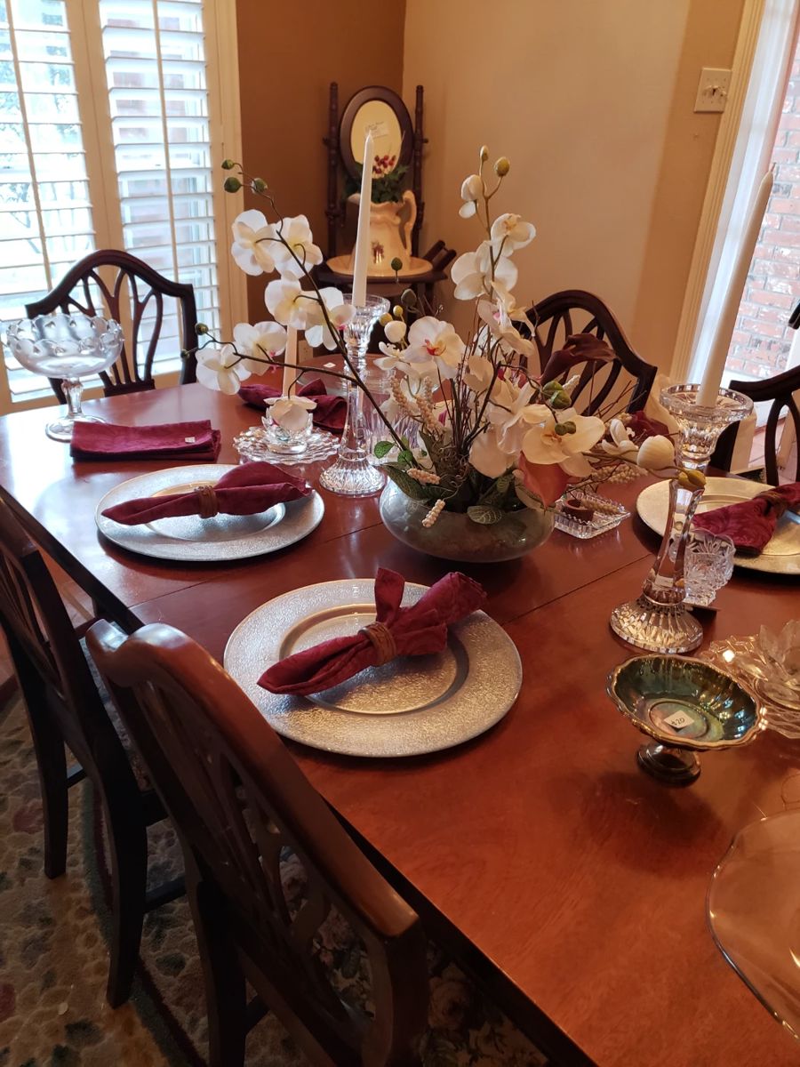Formal Dining Table with 6 Chairs